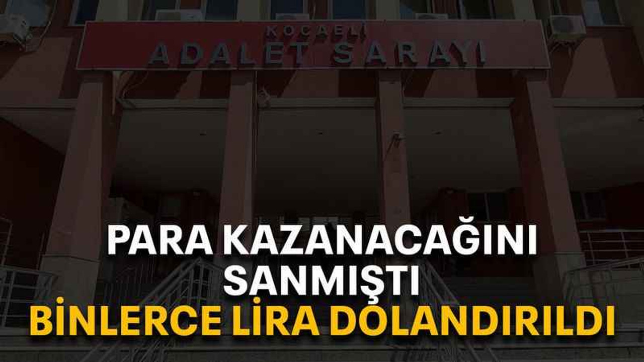 Para kazanacağını sanmıştı binlerce lira dolandırıldı